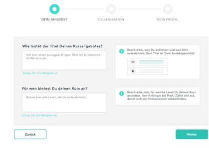 Schritt 1 Kursbeschreibung