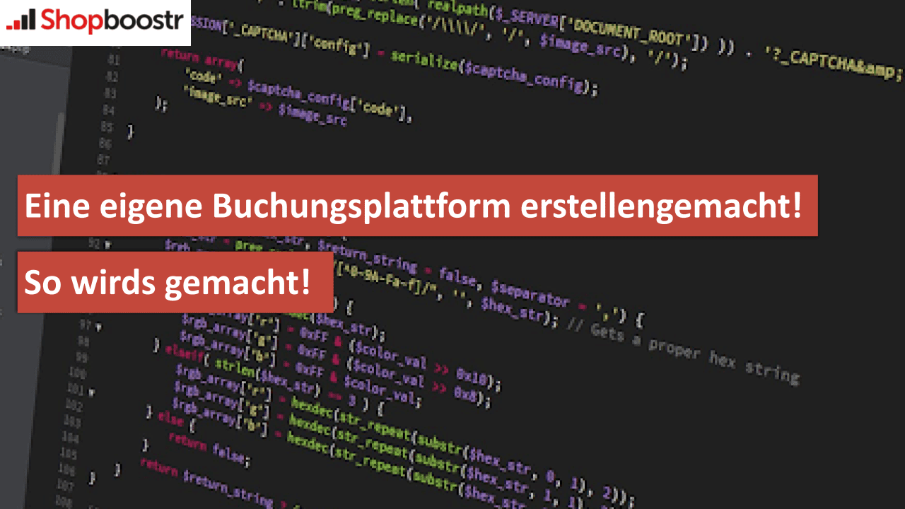 Eine eigene Buchungsplattform erstellen